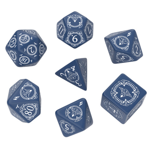 Pathfinder Roleplaying Game Dice Set Hell'S Rebels Paizo Q-Workshop Blue NEW
