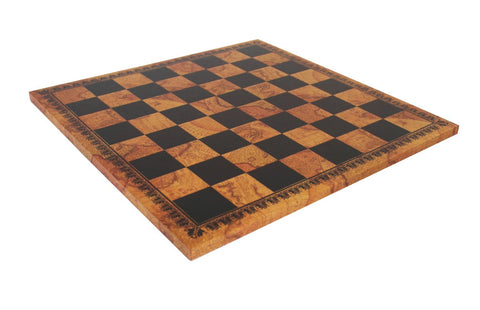Italfama Napoleon Chess Set Metal & Wood Pieces Gold/Silver Faux Leather Board