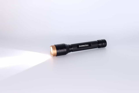 Duracell 150 Lumens Aluminum Flashlight + 2 Aa Batteries Included Compact