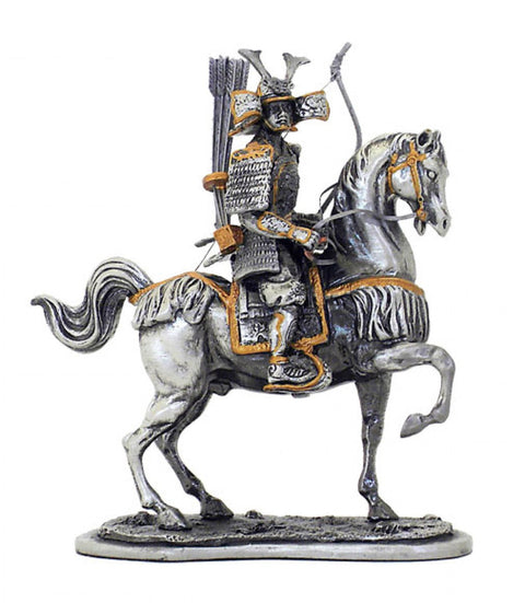 Italfama Hand-Painted Pewter Samurai Knight Figurine, 11cm, Made in Italy