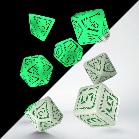 Digital Glowing Dice Set Glowing In The Dark Role Playing Games Q-Workshop NEW