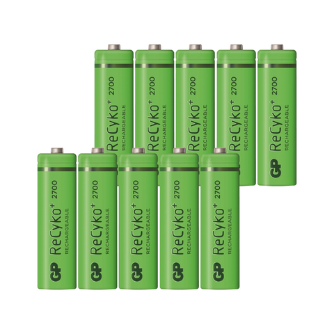 GP R6 AA Recyko 2700 2600mAh bulk Rechargeable batteries 10 pcs.