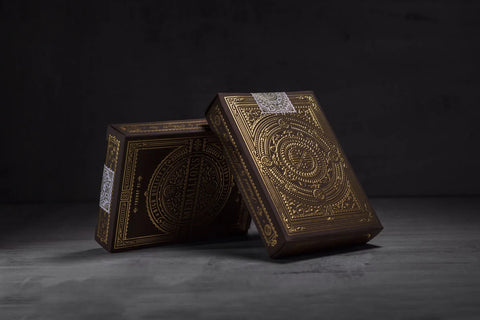 4x Decks Medallions Theory 11 Playing Cards Deck Brown Gold Magic Tricks Sealed
