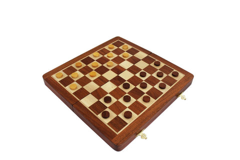 Magnetic Wooden Chess Set, Folding 30x30cm Board + Checkers & Backgammon Italfama