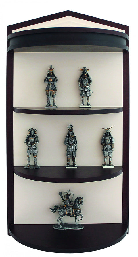 Italfama Wooden Figurine Display Cabinet, 33x67 cm, Made in Italy