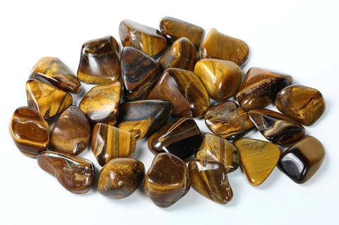 24 Small African Tumble Stones Tigers Eye - Golden Gemstones Ancient Wisdom NEW