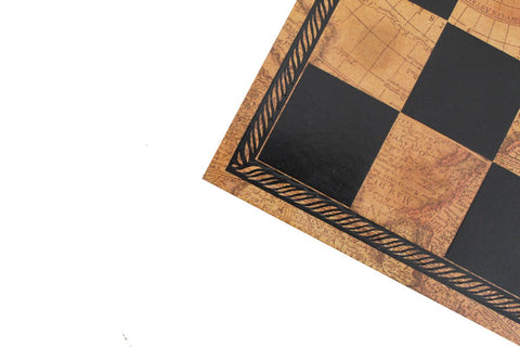 Camelot Chess Set by Italfama, Hand-Painted Resin, 40x40cm Faux Leather Board