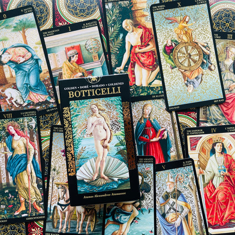 Golden Botticelli Tarot Deck Cards Esoteric Fortune Telling Lo Scarabeo NEW