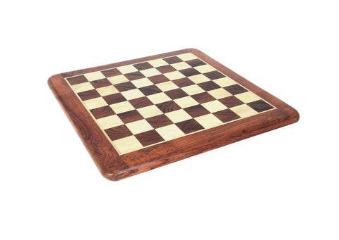 Italfama Acacia Wood Chess Board 38cm Handmade, 4cm Squares, Made in Italy