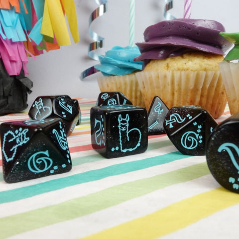 Q WORKSHOP 20 years: Llama Dice Set Limited edition