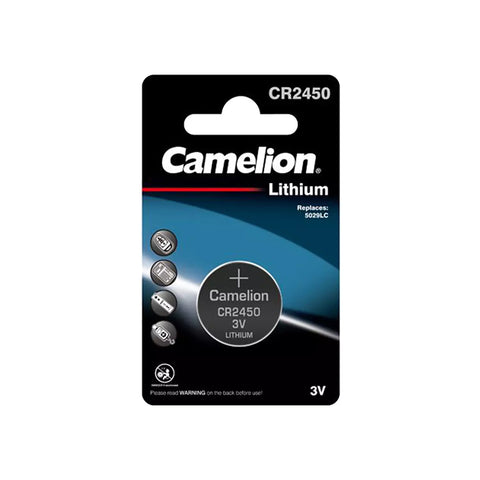 1 Camelion Cr2450 Batteries Lithium 3V Coin Cell Cr2450-Bp1 1Bl Exp 2032 NEW
