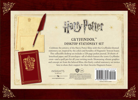 Harry Potter: Gryffindor Desktop Stationery Set (With Pen) Insight Editions