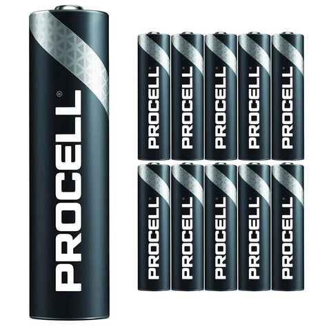 10 Duracell Procell AA Alkaline Profession LR6 Batteries 1.5V Exp 2033 NEW
