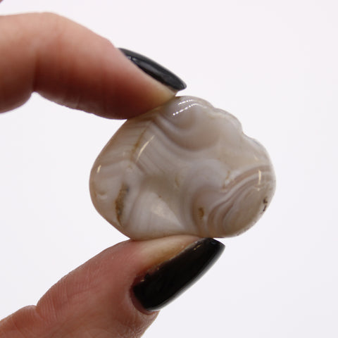 12 Medium African Tumble Stones Grey Agate Botswana Gemstones Ancient Wisdom NEW