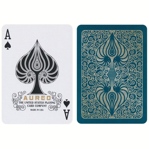 Bicycle Aureo Green Playing Cards Deck Poker Size Air-Cushion Finish USpcc NEW