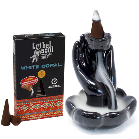 White Copal - Tribal Soul Backflow Incense Hari Darshan