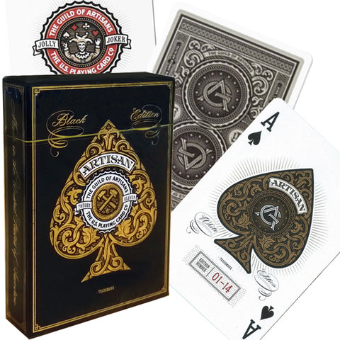 Artisans Theory 11 Playing Cards Deck Gold Black Magic Tricks Sealed USA