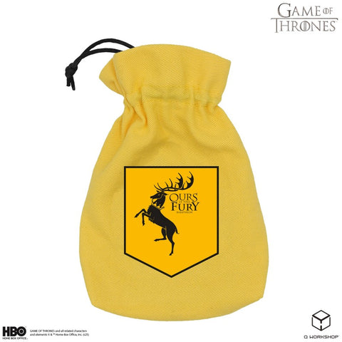 Game of Thrones House Baratheon Dice Pouch by Q-Workshop, Cotton Drawstring