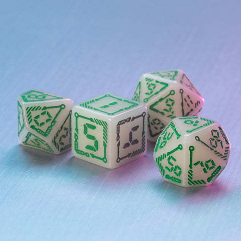 Digital Glowing Dice Set Glowing In The Dark Role Playing Games Q-Workshop NEW