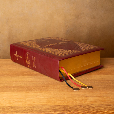 Luxury Holy Bible KJV Family Edition | Burgundy Leather | Old & New Testament