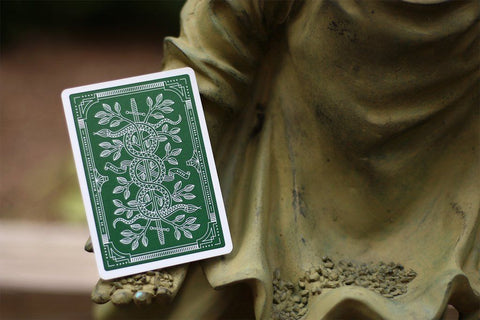 Monarchs Green Playing Cards Deck Theory 11 Magic Games Green & Gold