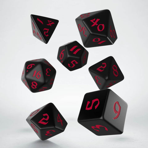Classic Runic Black And Red Dice Set Story Role Playing Games Q-Workshop NEW