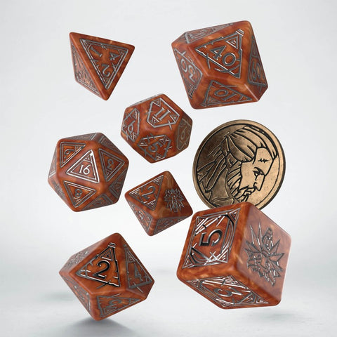 The Witcher Dice Set Geralt The Monster Slayer Rpg Playing Games Q-Workshop NEW