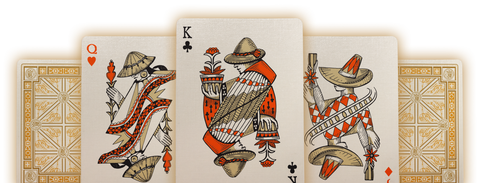 Sembras Playing Cards Mexican Style Gold Foil Theory 11 Magic Tricks USpcc T1180