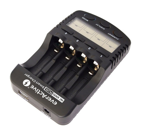 Everactive Intelligent Charger Nc-1000 Plus Black 12V Lcd USb Dc-1500Ma NEW