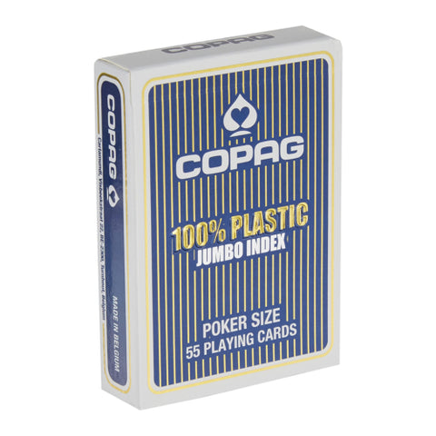 Copag Blue Deck 2 Corner Playing Cards 100% Plastic Jumbo Index Poker NEW