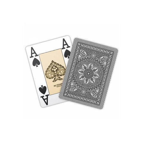 Modiano Poker Playing Cards Deck 4 Jumbo Index Large Grey Plastic Italy NEW