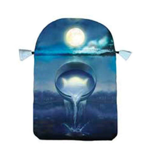 Silver Witchcraft Satin Bag Blue Printed Cards Lo Scarabeo 160X225 Mm NEW