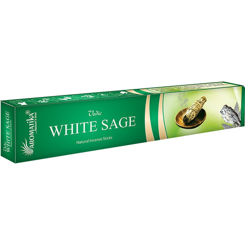 Vedic White Sage Natural Incense Sticks Aromatika