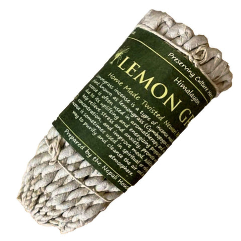 Pure Herbs Lemongrass Rope Incense Natural Citrusy Herbal Notes Nepali Rope NEW