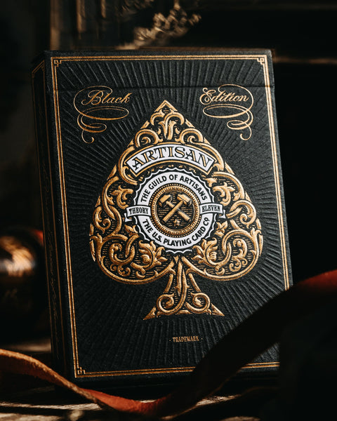 Artisans Theory 11 Playing Cards Deck Gold Black Magic Tricks Sealed USA
