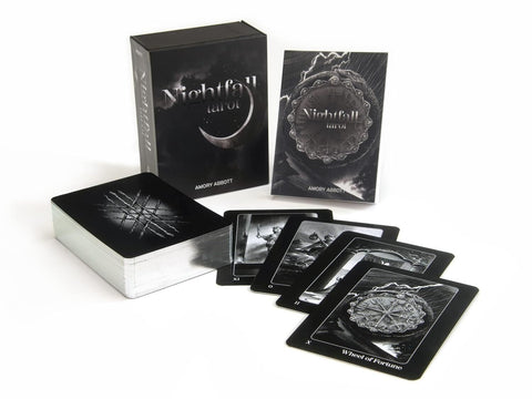 Nightfall Tarot Cards Deck Amory Abbot Schiffer Black Divination Esoteric Sp178
