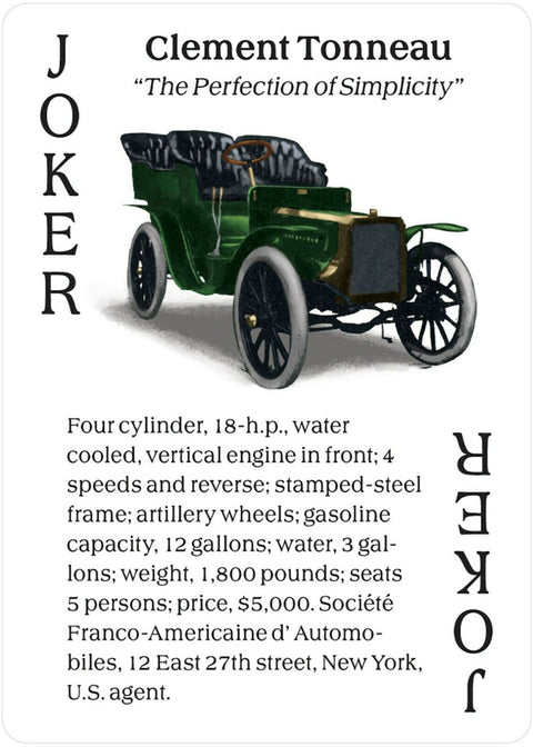 Turn Of The Century Motor Cars Playing Cards Deck US Games Systems NEW