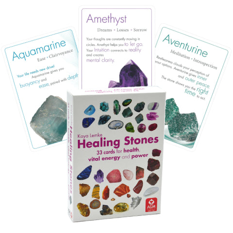 Healing Stones Cards Deck For Health Vital Energy & Power K.Lemke Agm Urania NEW