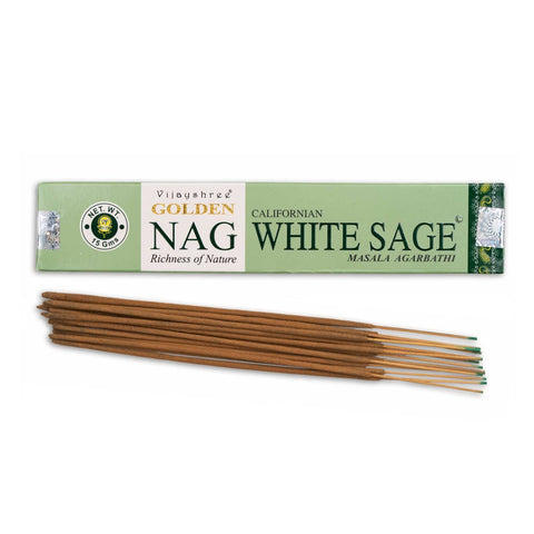 Golden Nag - Californian White Sage Incense Vijayshree