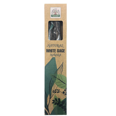 Natural Botanical Masala Incense Sticks - White Sage By Namaste India NEW