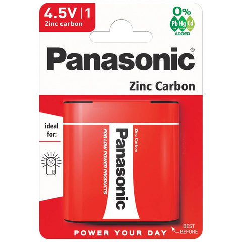 Panasonic 3R12 Zinc Carbon 3R12Rz/1Bp Battery Blister 4.5V 2021 NEW