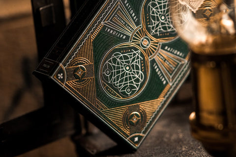 Green National Theory 11 Premium Playing Cards Deck Magic Tricks Gold Sealed