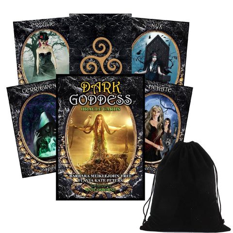 Dark Goddess Oracle Cards Deck & Guidebook Solarus Divine Femine With Bag