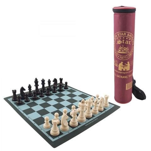 Star School Chess Set Big Size Plastic Chessman And Roll-Up Board Star 1050019