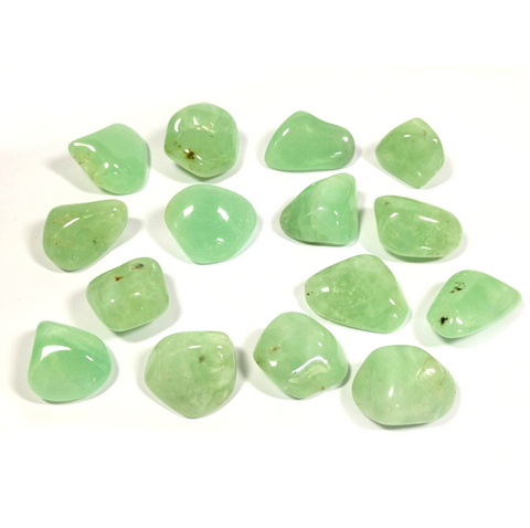 24 LARGE TUMBLE STONES - PREHNITE GEMSTONES TALISMAN ANCIENT WISDOM NEW