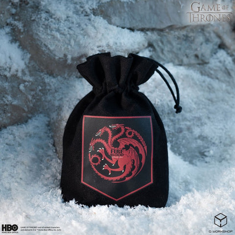 Game of Thrones Targaryen Dice Pouch by Q-Workshop β Black Cotton Drawstring