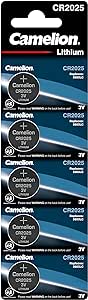 5 Camelion Cr2025 Batteries Lithium 150Mah 3V Coin Cell Dl2025 5Bl Exp 2033 NEW