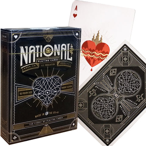 National Theory 11 Luxury Playing Cards Deck Black Gold Magic Tricks Sealed NEW