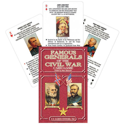 Famous Generals Of The Civil War Playing Cards Deck US Games Systems Magic