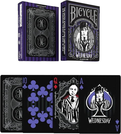 High Quality Bicycle Wednesday Addams Themed Poker Playing Cards